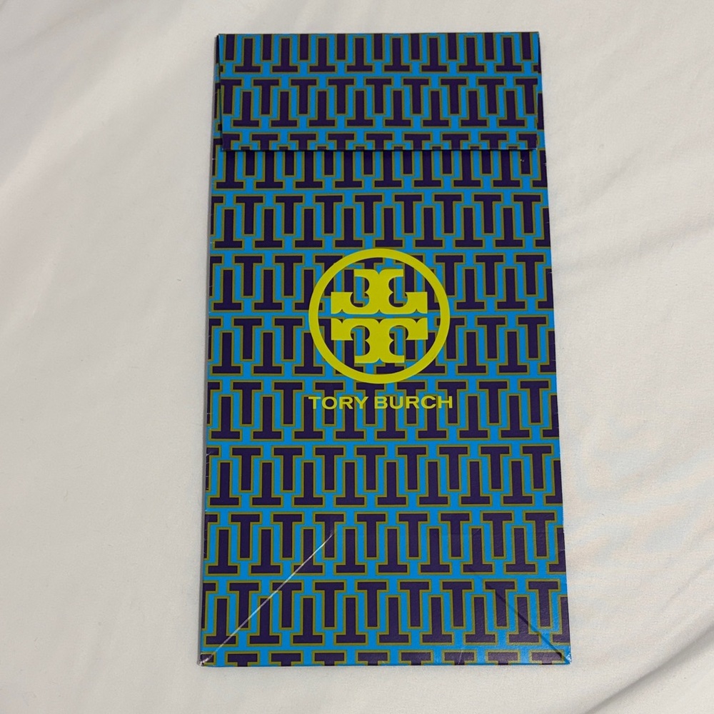 NEW Tory Burch Geometric Blue and Black gift bag